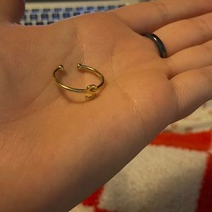 S adjustable gold ring